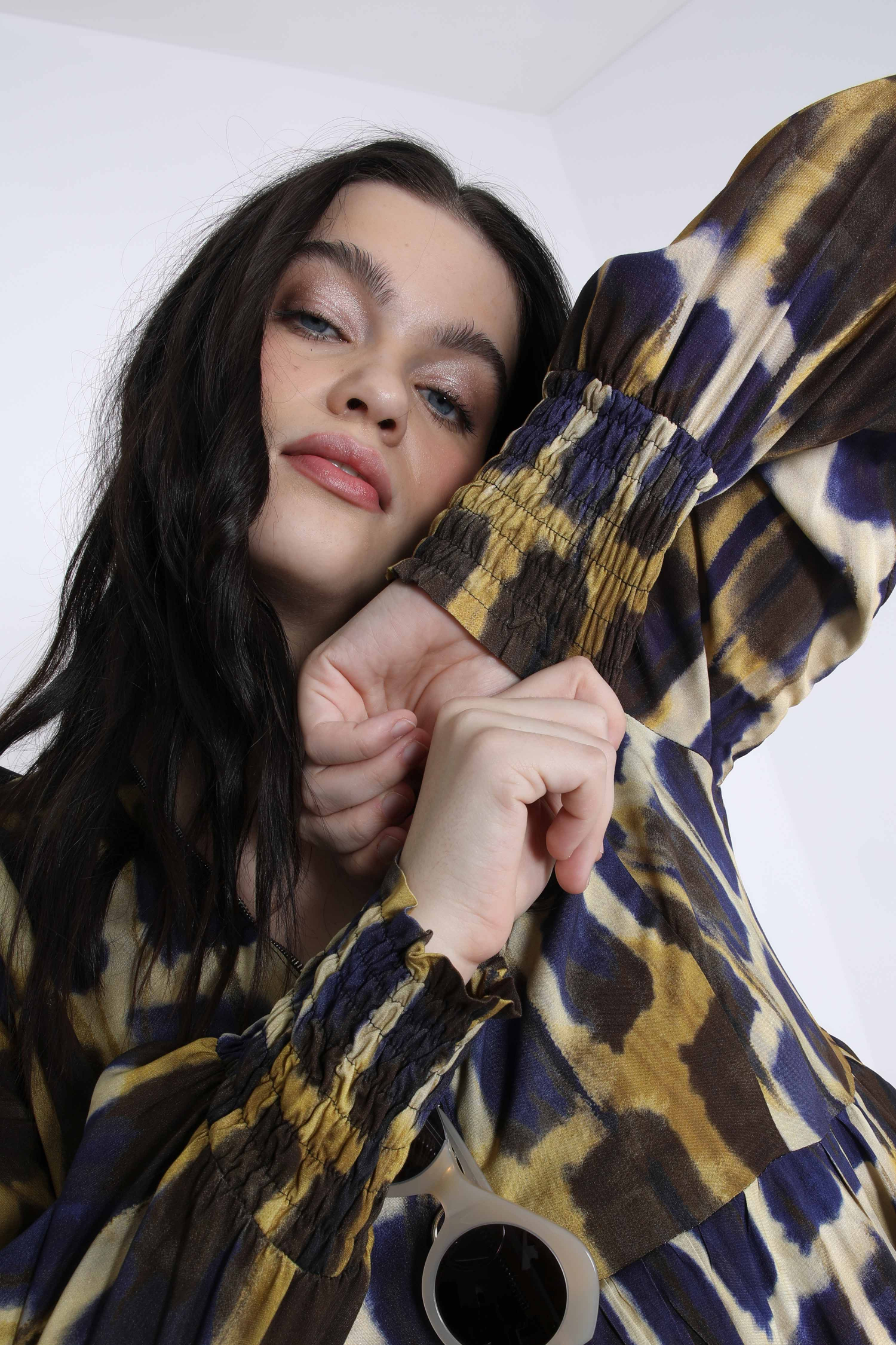 Robe imprimée col zippé 