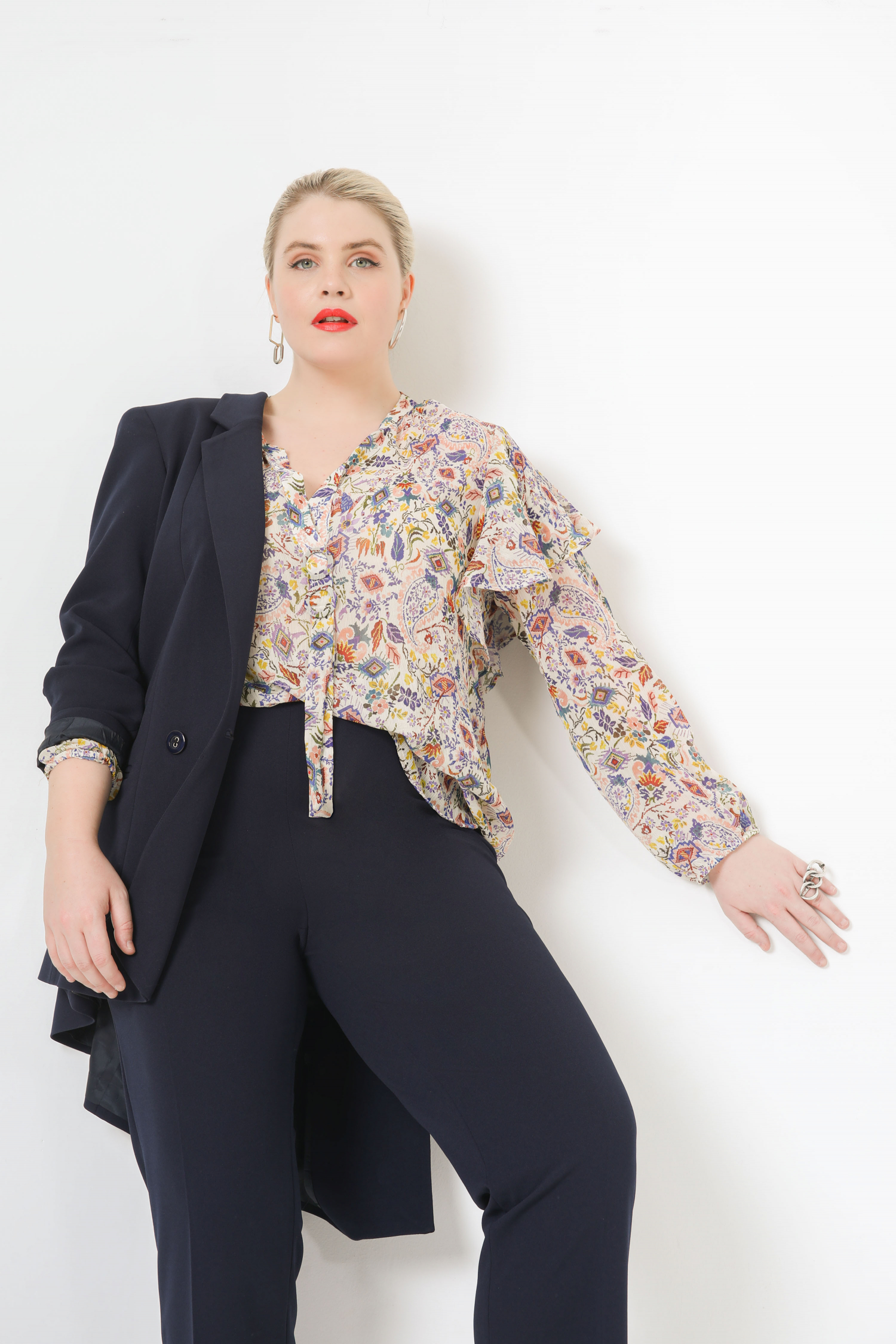 printed voile blouse with éco-responsable fabric voile top