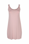 Long tank top with straps in plain knit