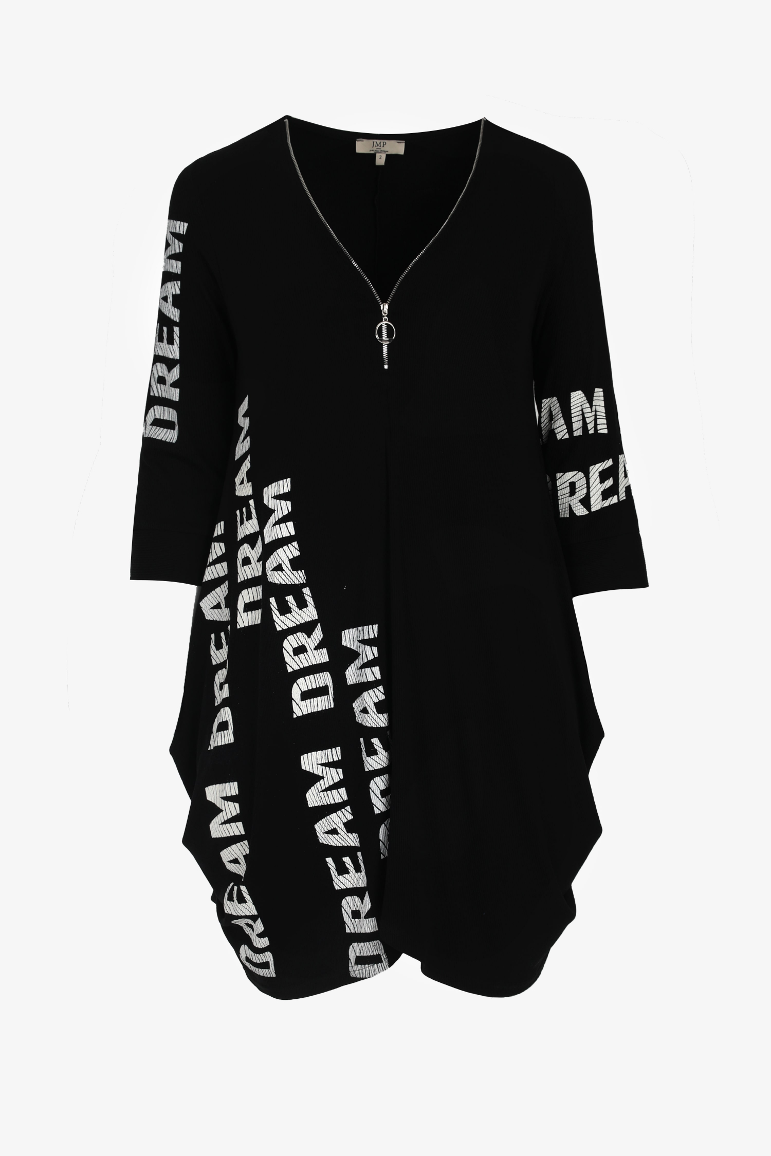 Robe en maille côtelée avec sérigraphie