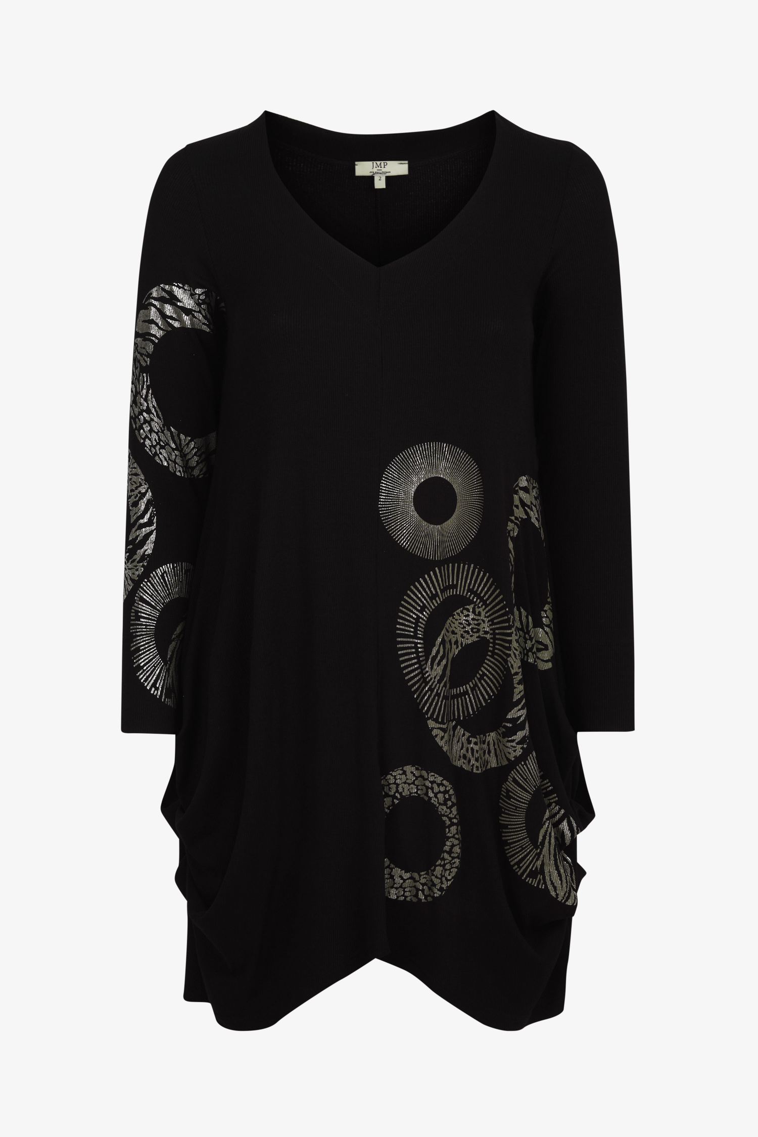 Knitted tunic with serigraphy