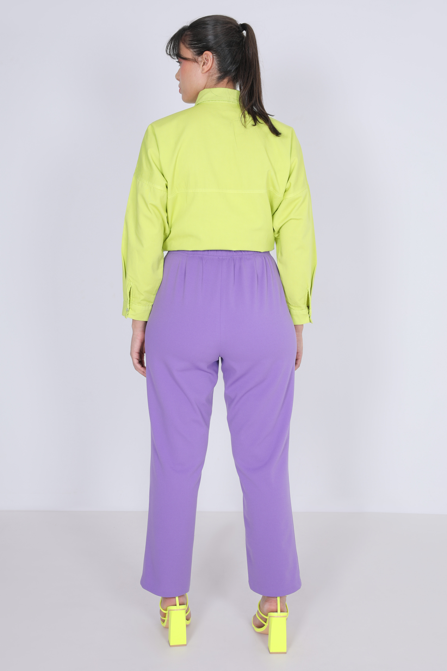 Pantalon tailleur droit uni
