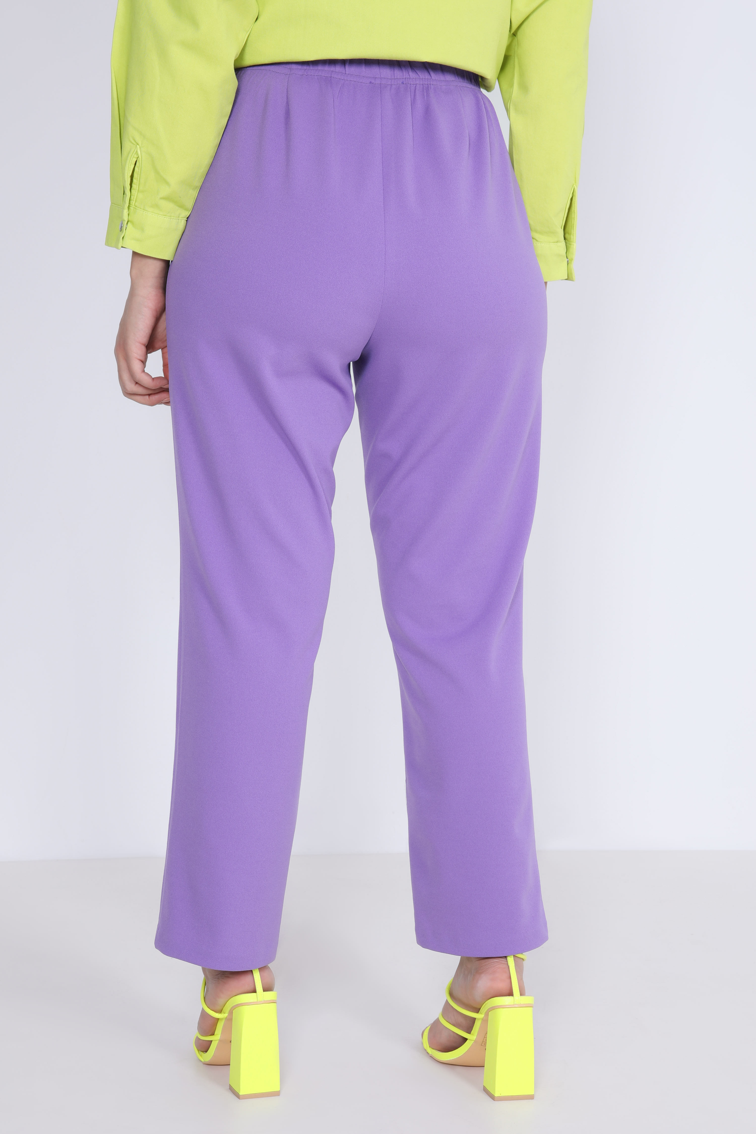 Pantalon tailleur droit uni