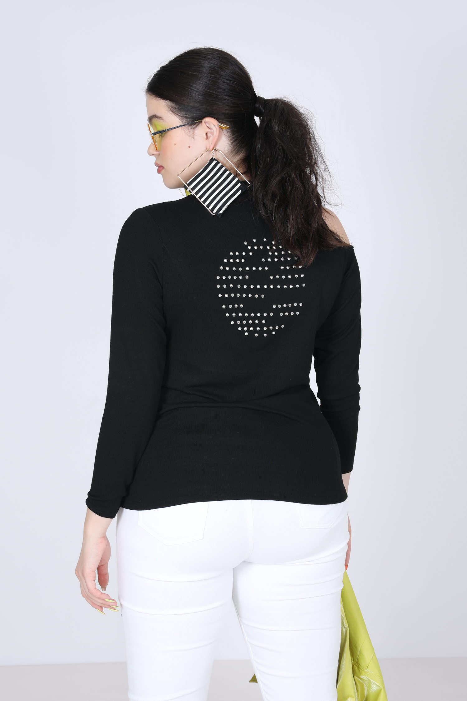 Knitted t-shirt with zip