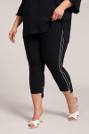 7/8th trousers in bengaline with piping