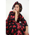 Long bohemian-style dress in eco-friendly printed material