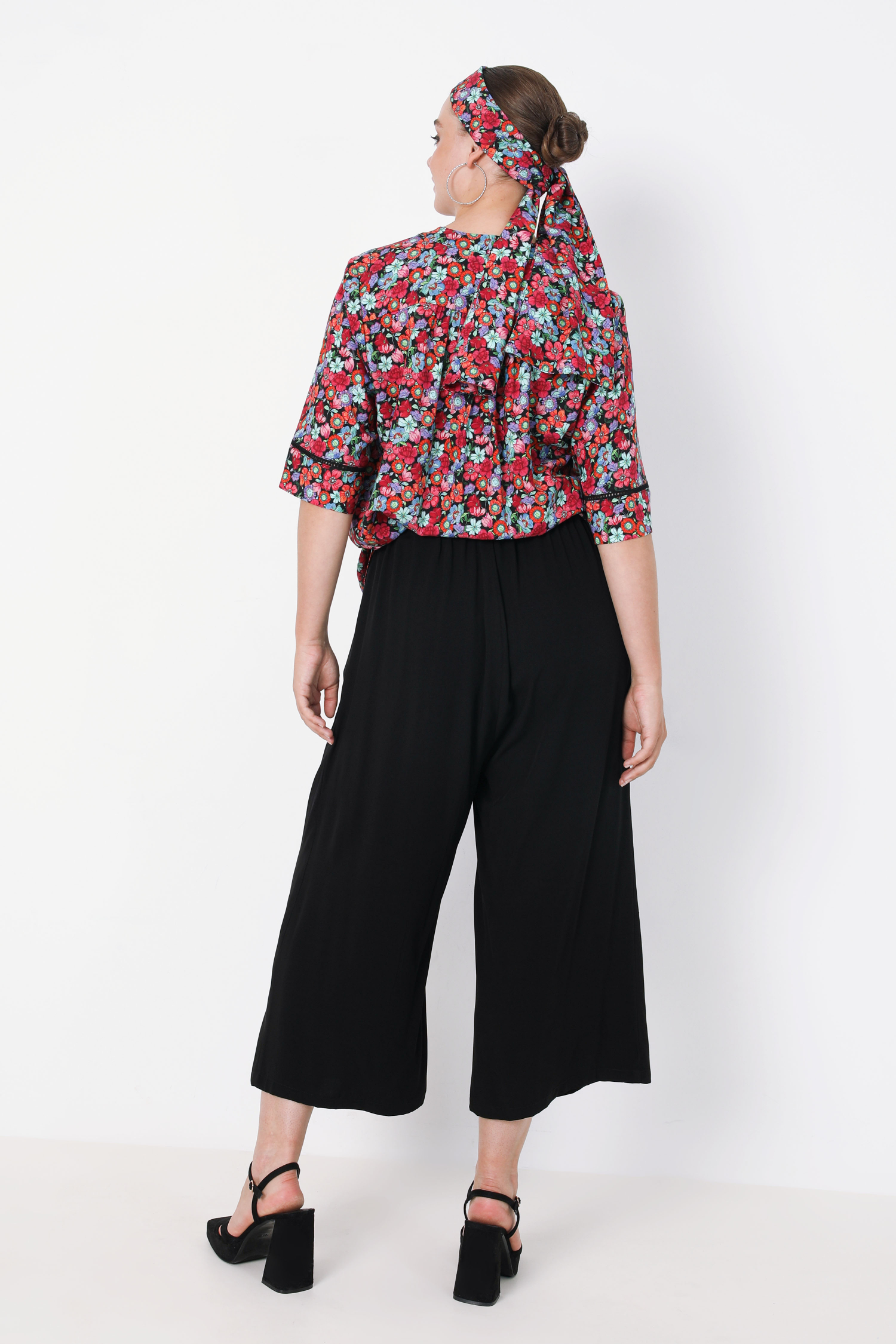 Plain culotte trousers