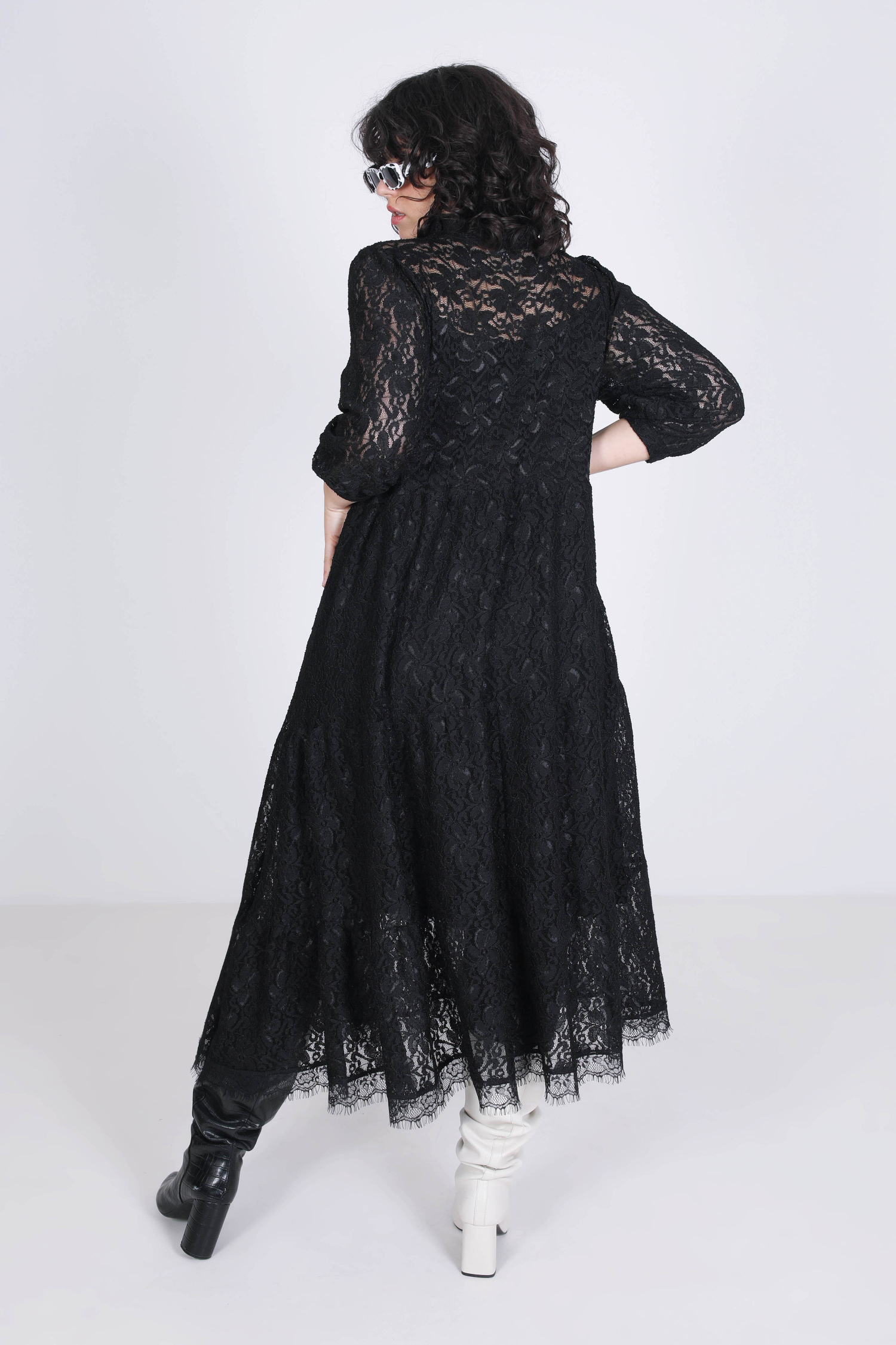 Bohemian style long lace dress