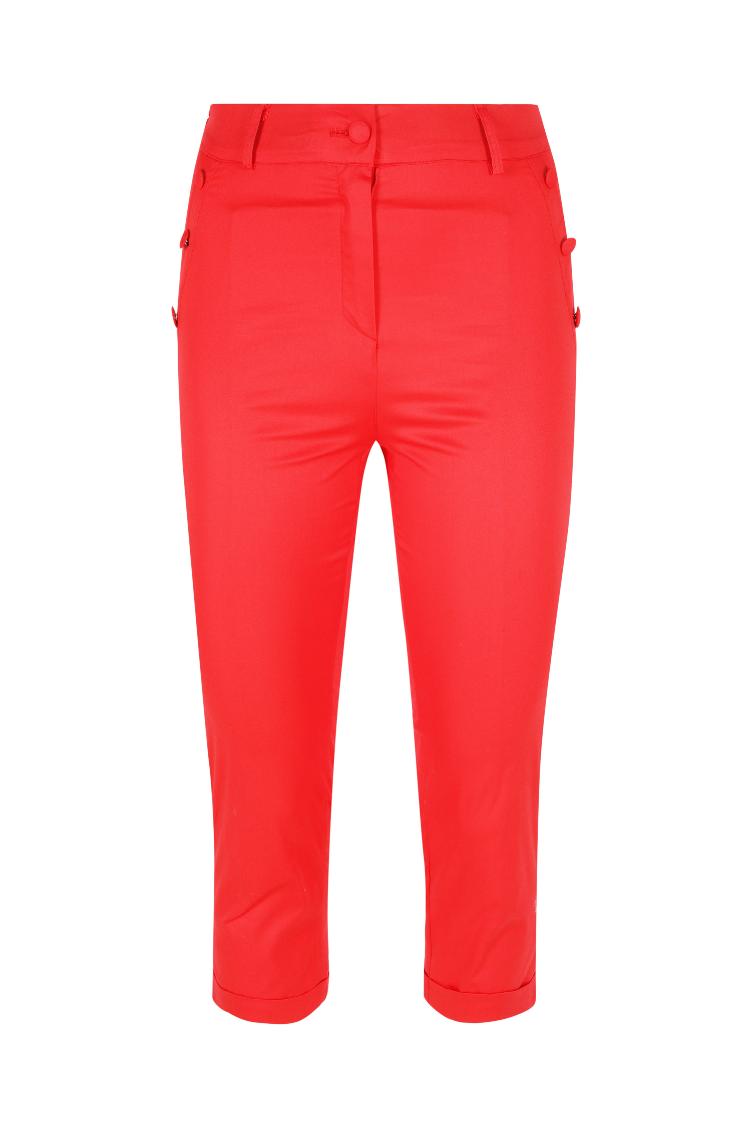 plain 7/8 trousers with Italian pocket effect