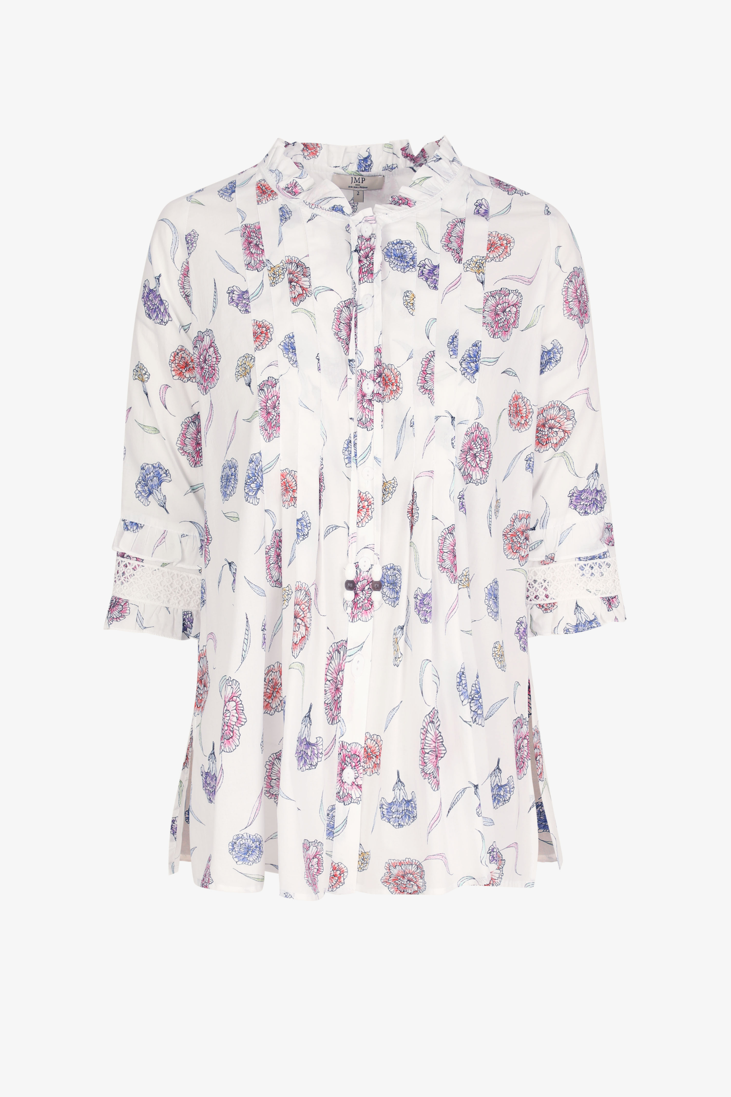 Chemise trapèze en voile de coton imprimé