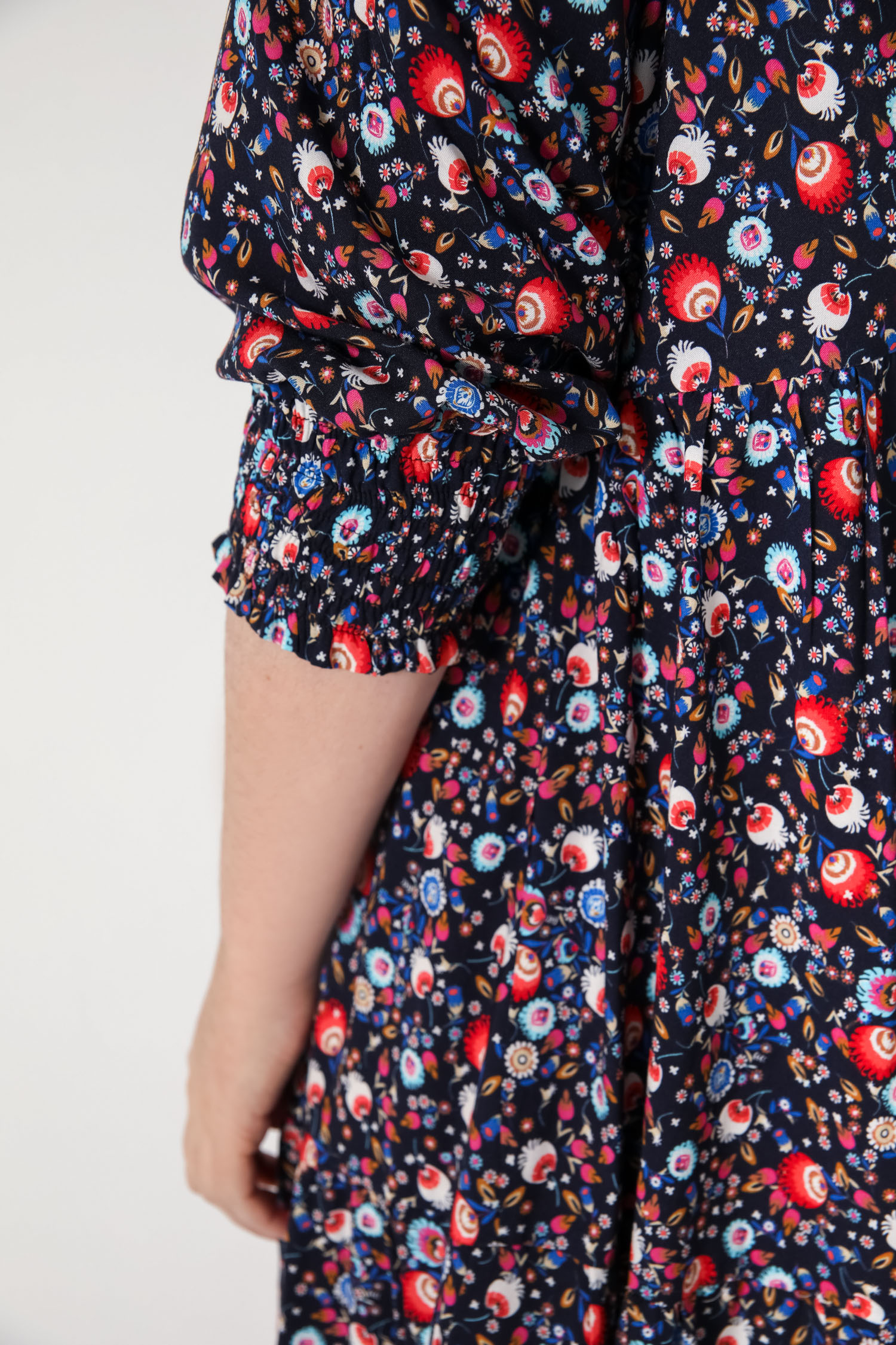 Robe longue style bohème imprimée tissus éco-responsable 