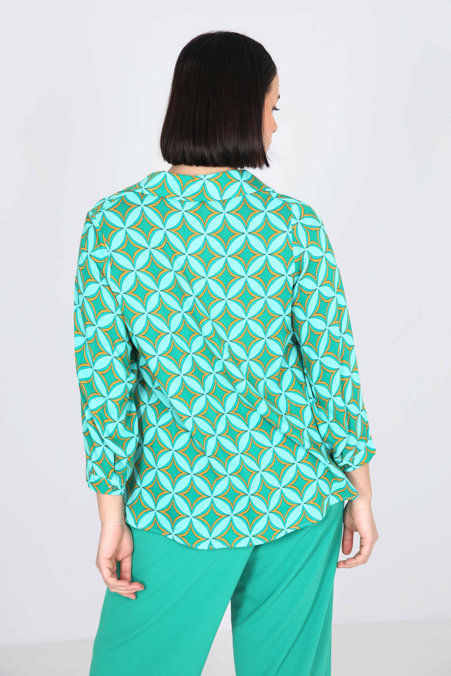 Chemise en imprimé de forme trapéze