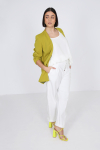 Collarless plain suit jacket
