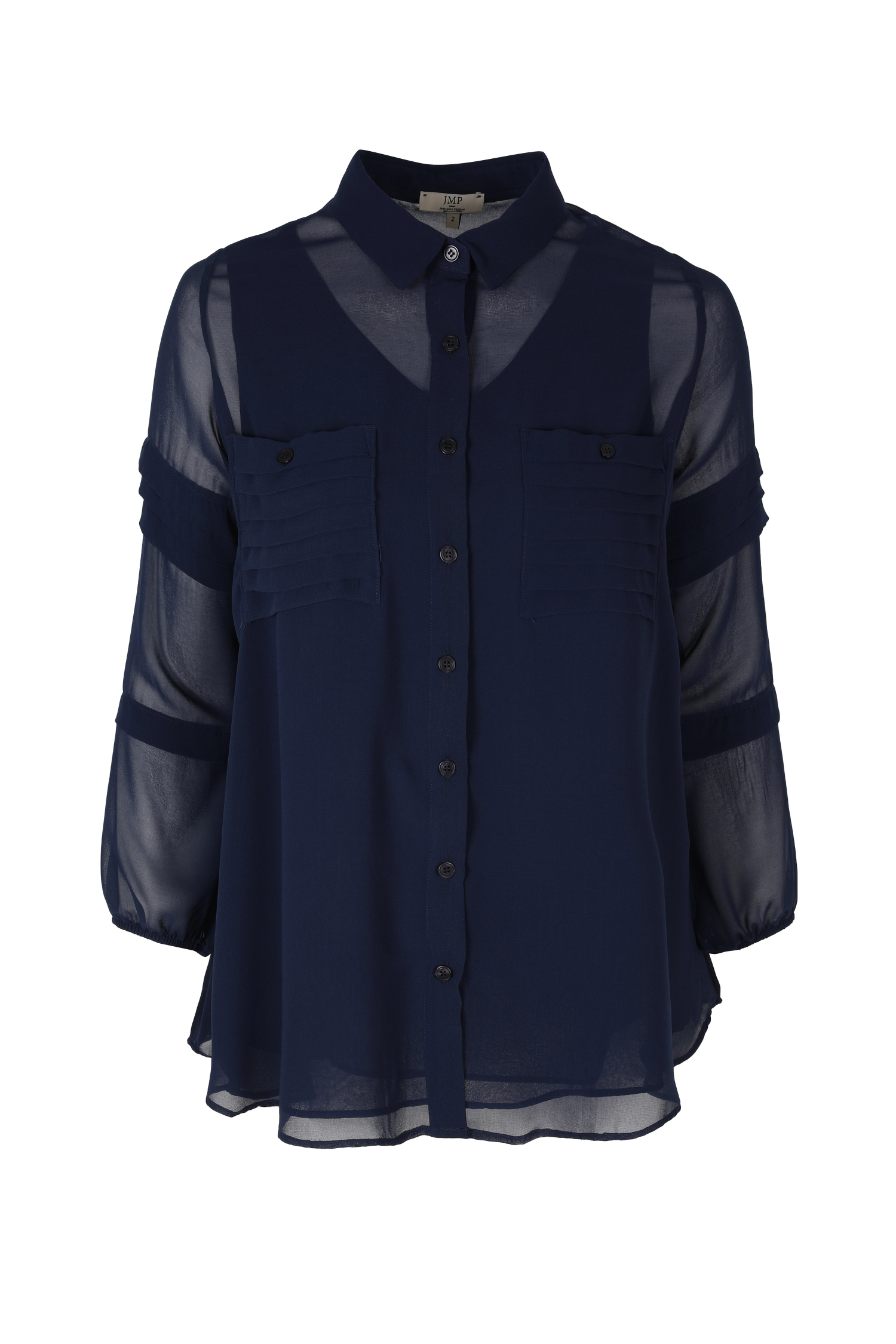 Chemise en voile unie avec un top dessous