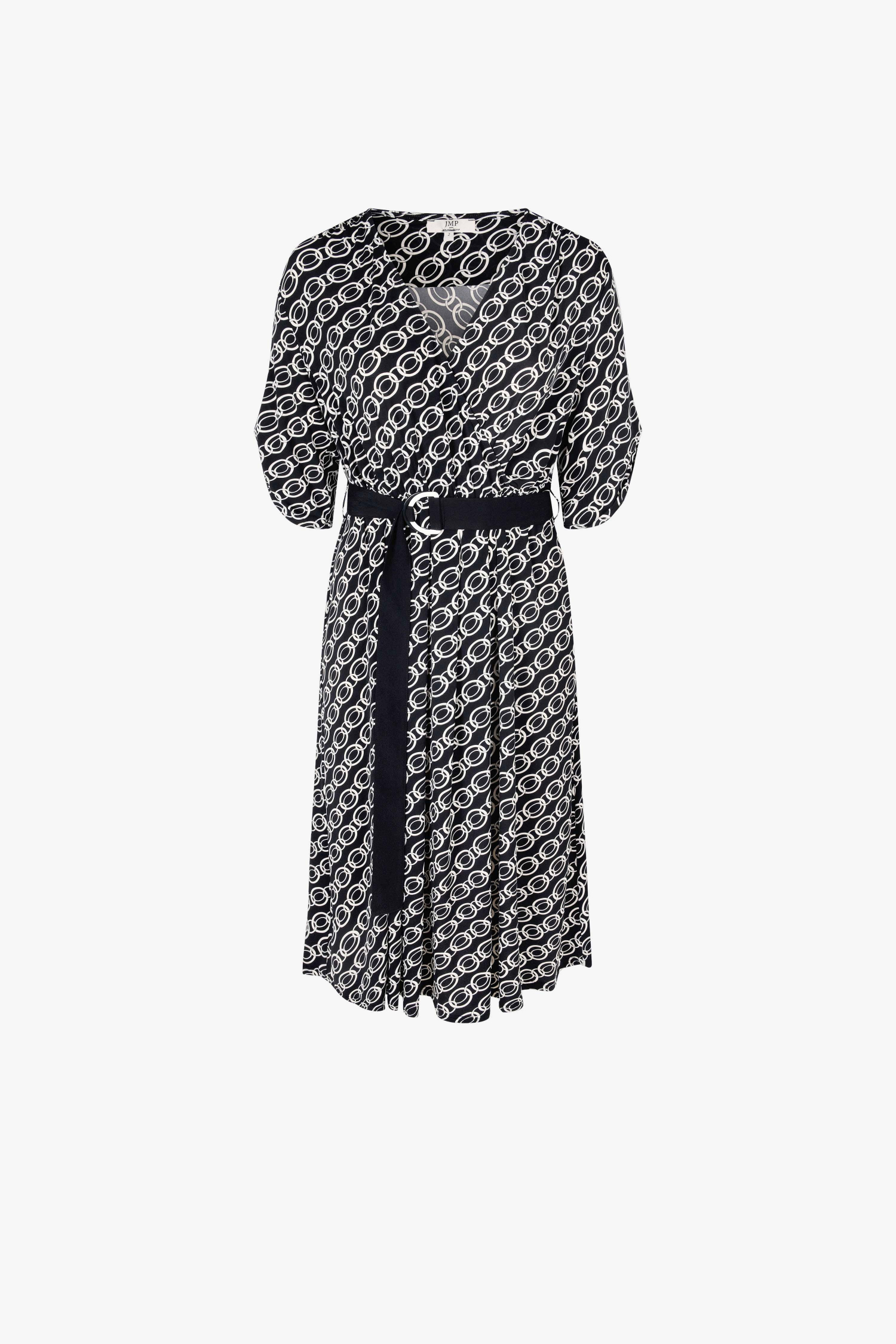 Robe midi en maille imprimé chaine.