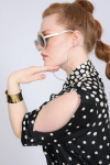 Polka dot midi dress with a base