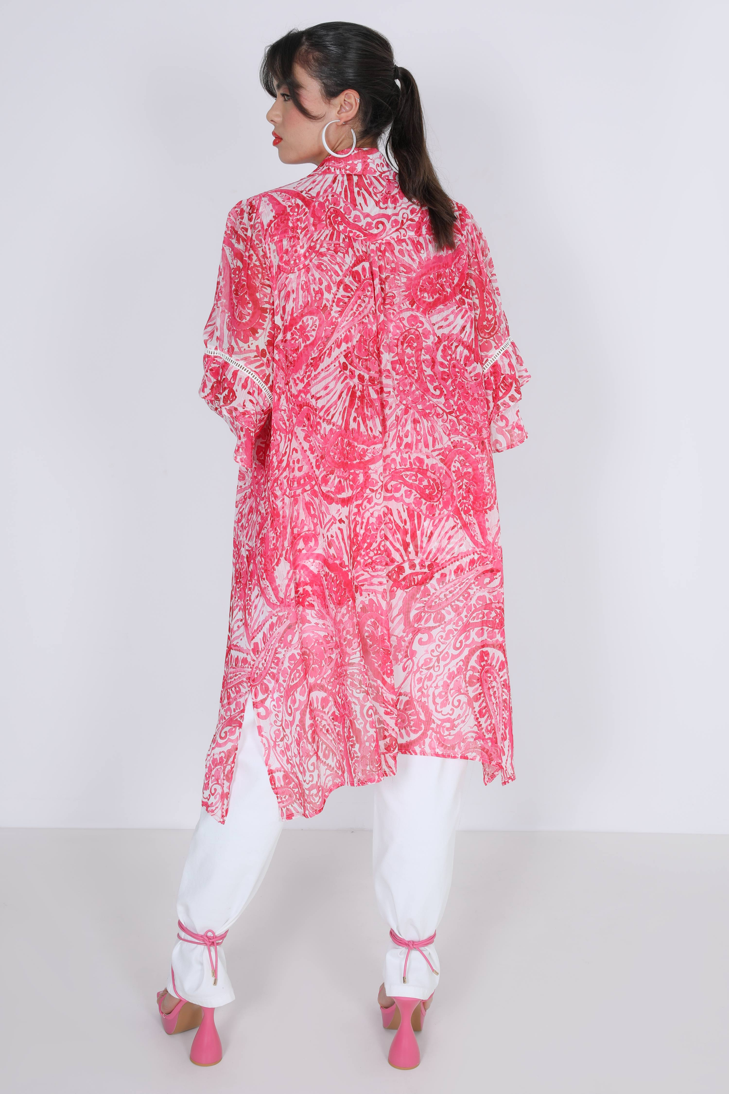 Ensemble Chemise longue en voile et débardeur