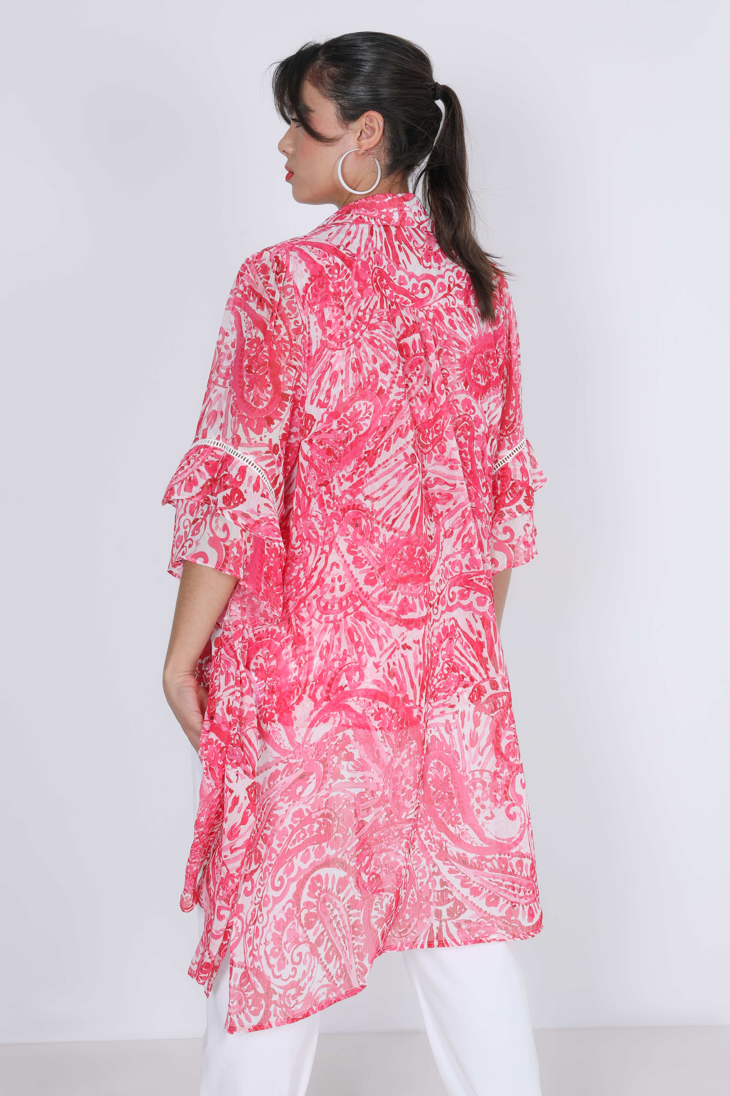 Ensemble Chemise longue en voile et débardeur