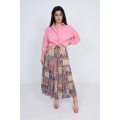 Bohemian style skirt in printed voile