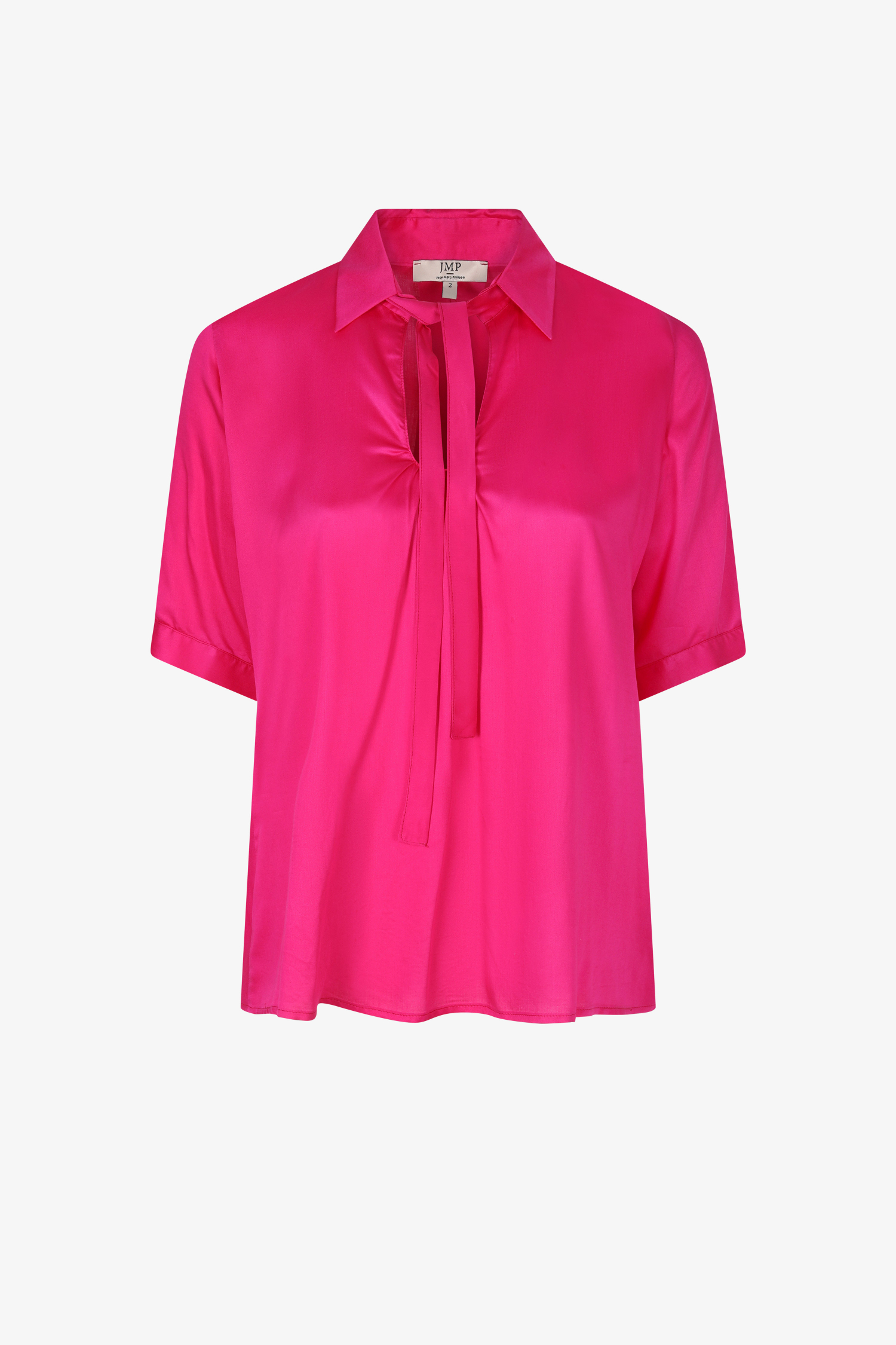 plain satin-effect blouse