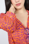 Printed cotton voile shirt