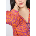 Printed cotton voile shirt