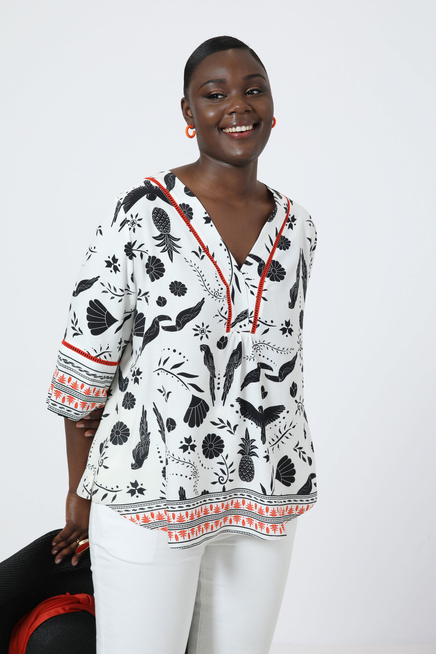 Blouse en imprimé dessin à base