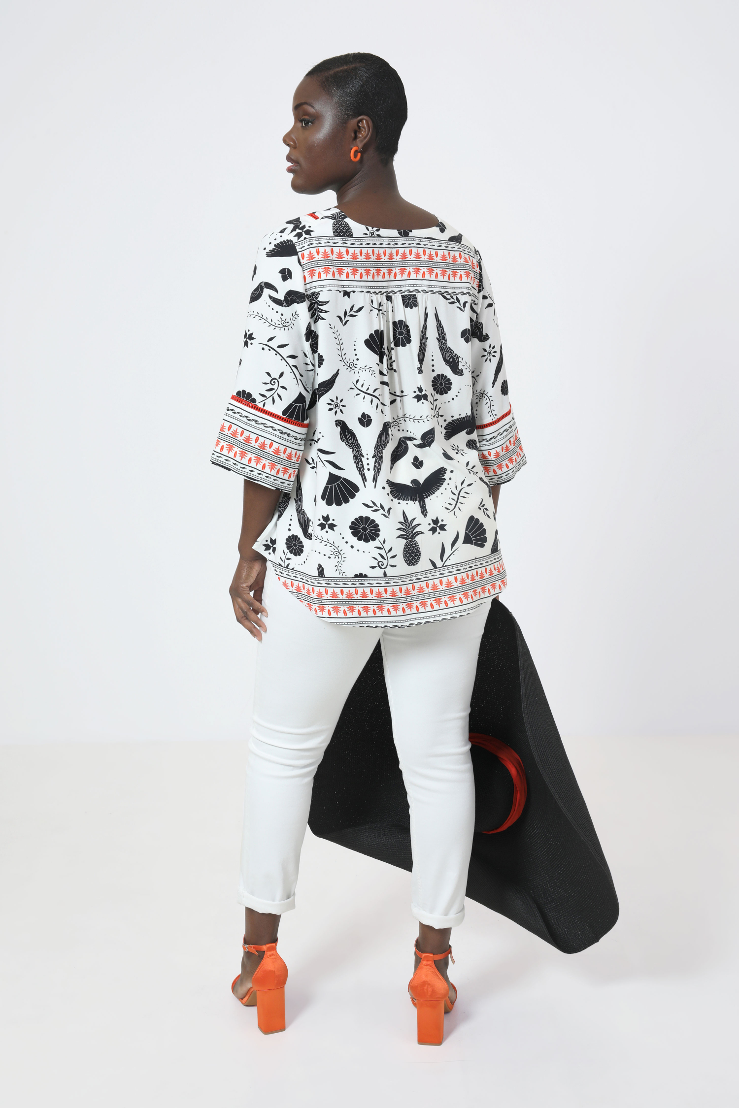 Blouse en imprimé dessin à base
