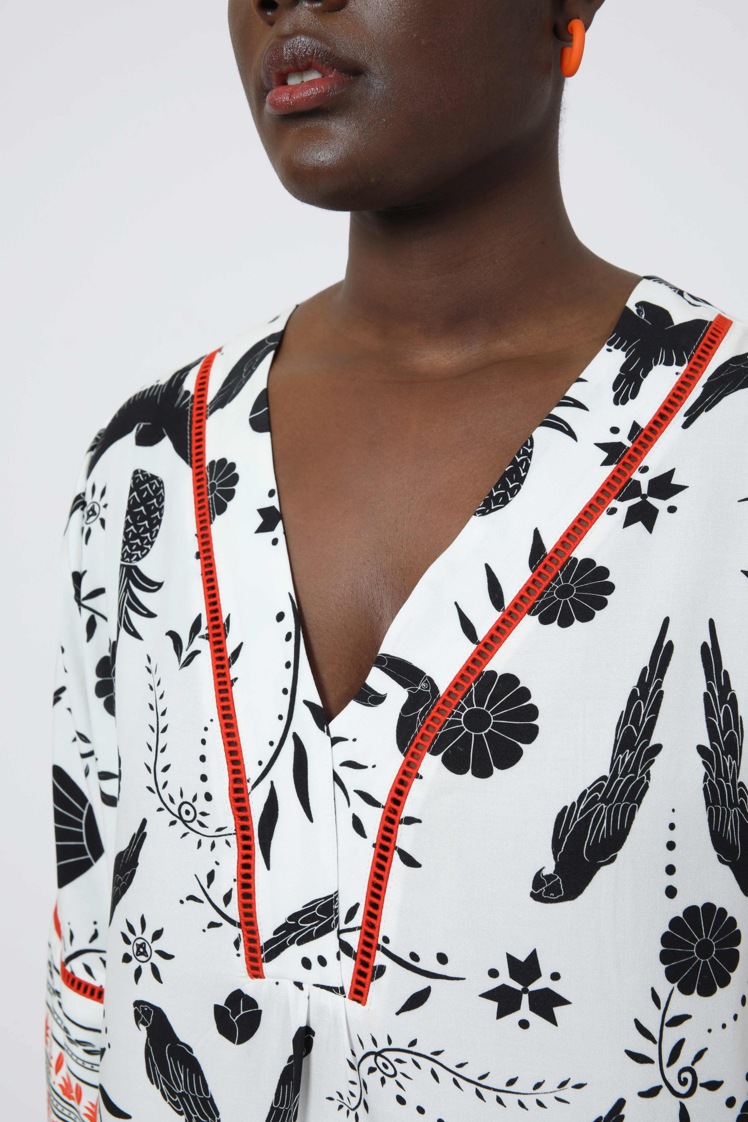 Blouse en imprimé dessin à base