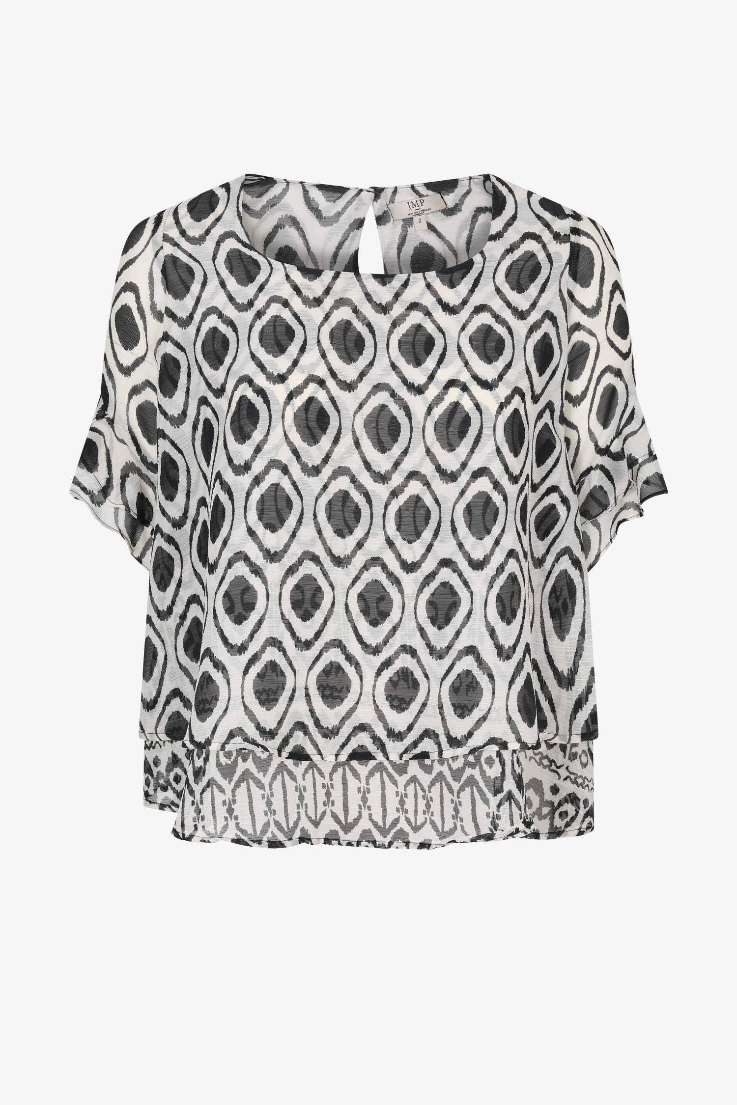 Blouse en superposition en voile imprimé