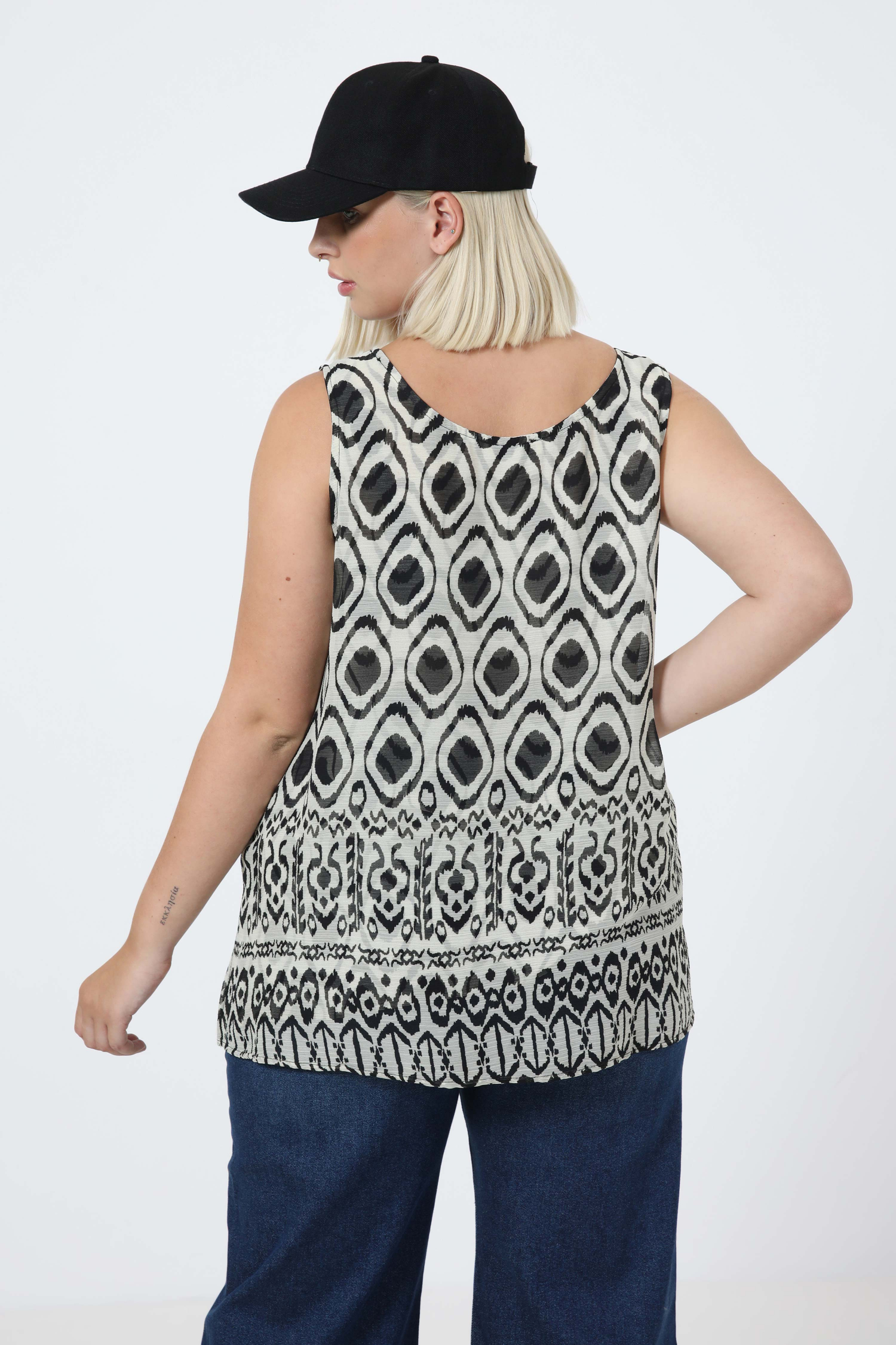 Double printed tank top