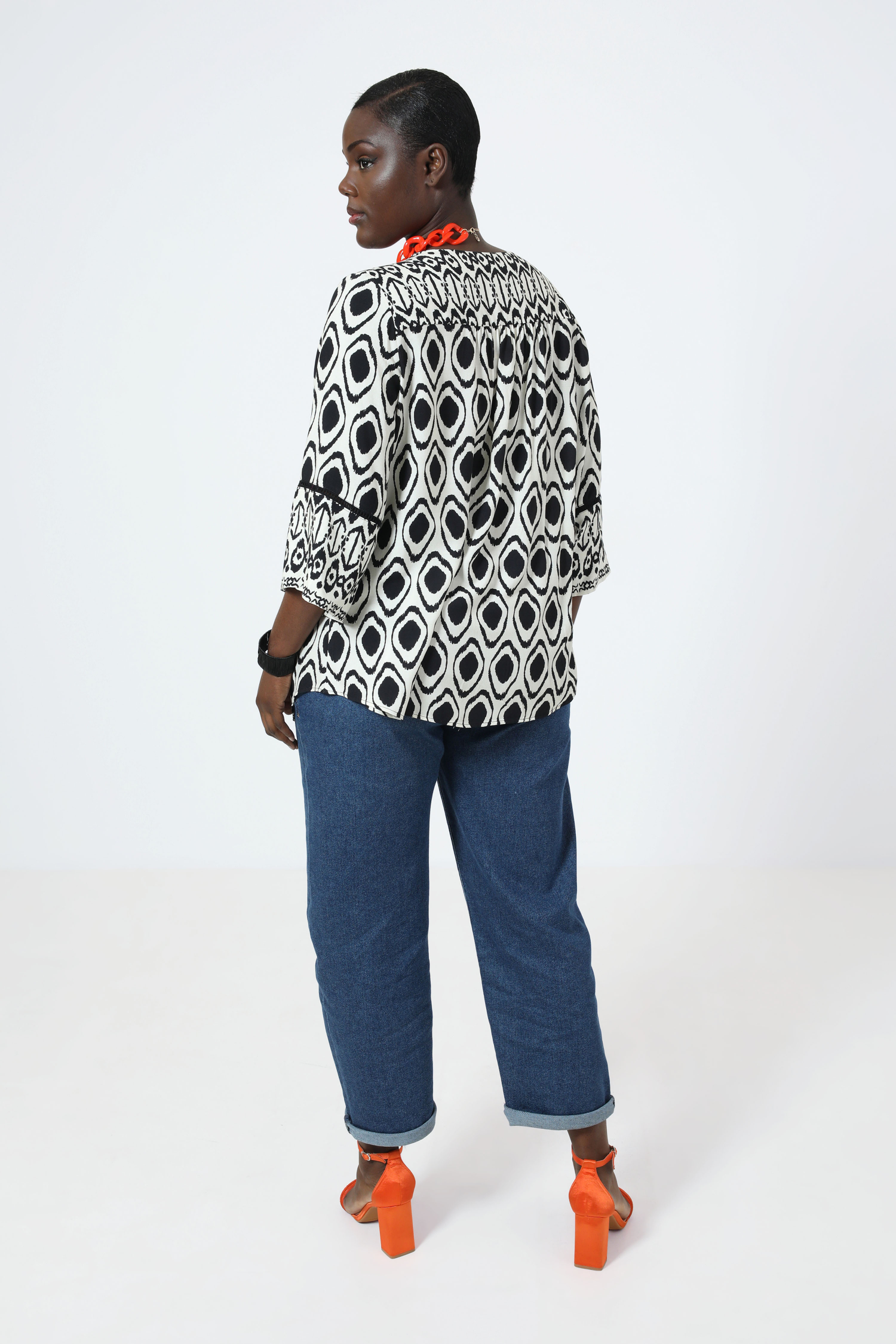Blouse en imprimé dessin à base