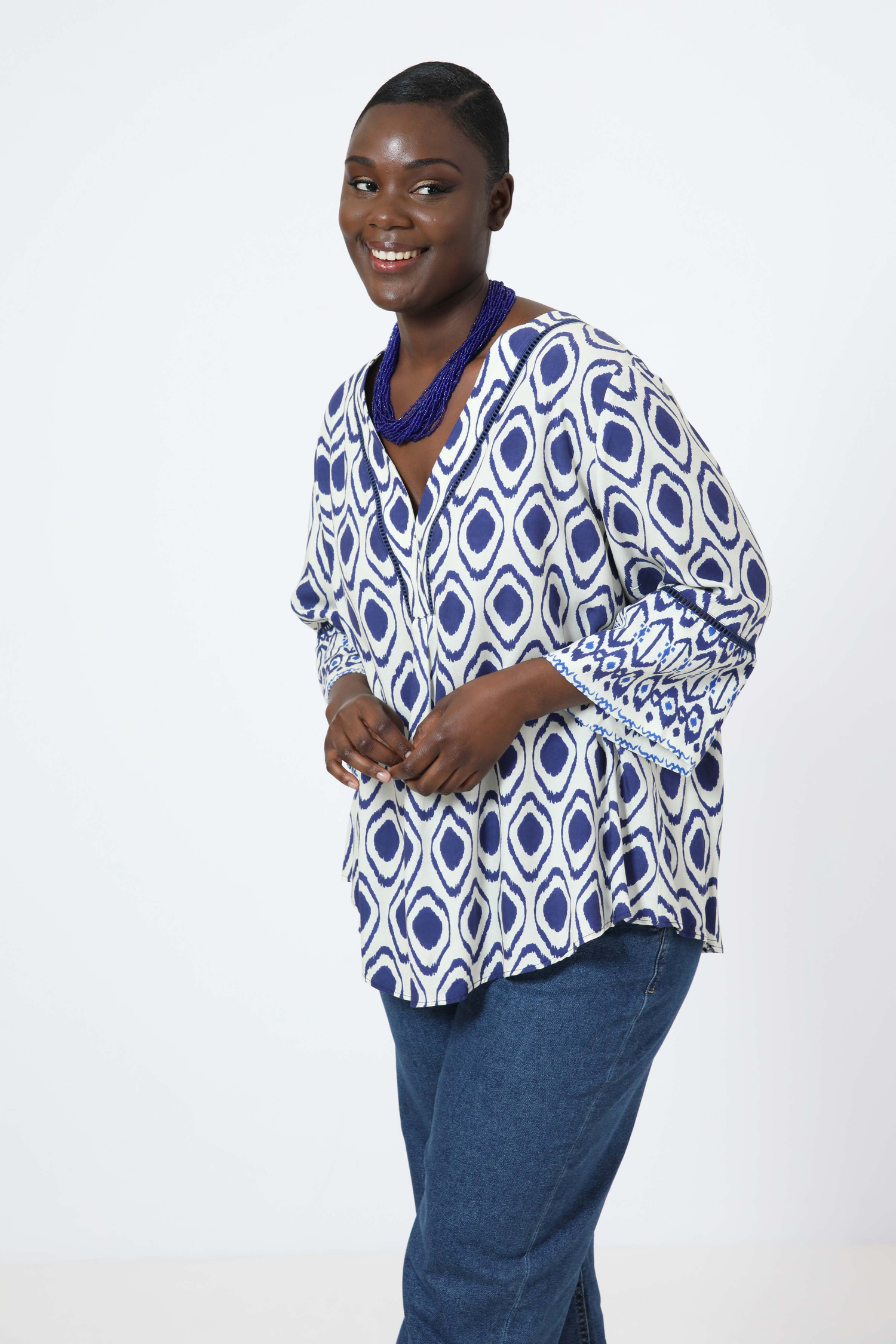 Blouse en imprimé dessin à base