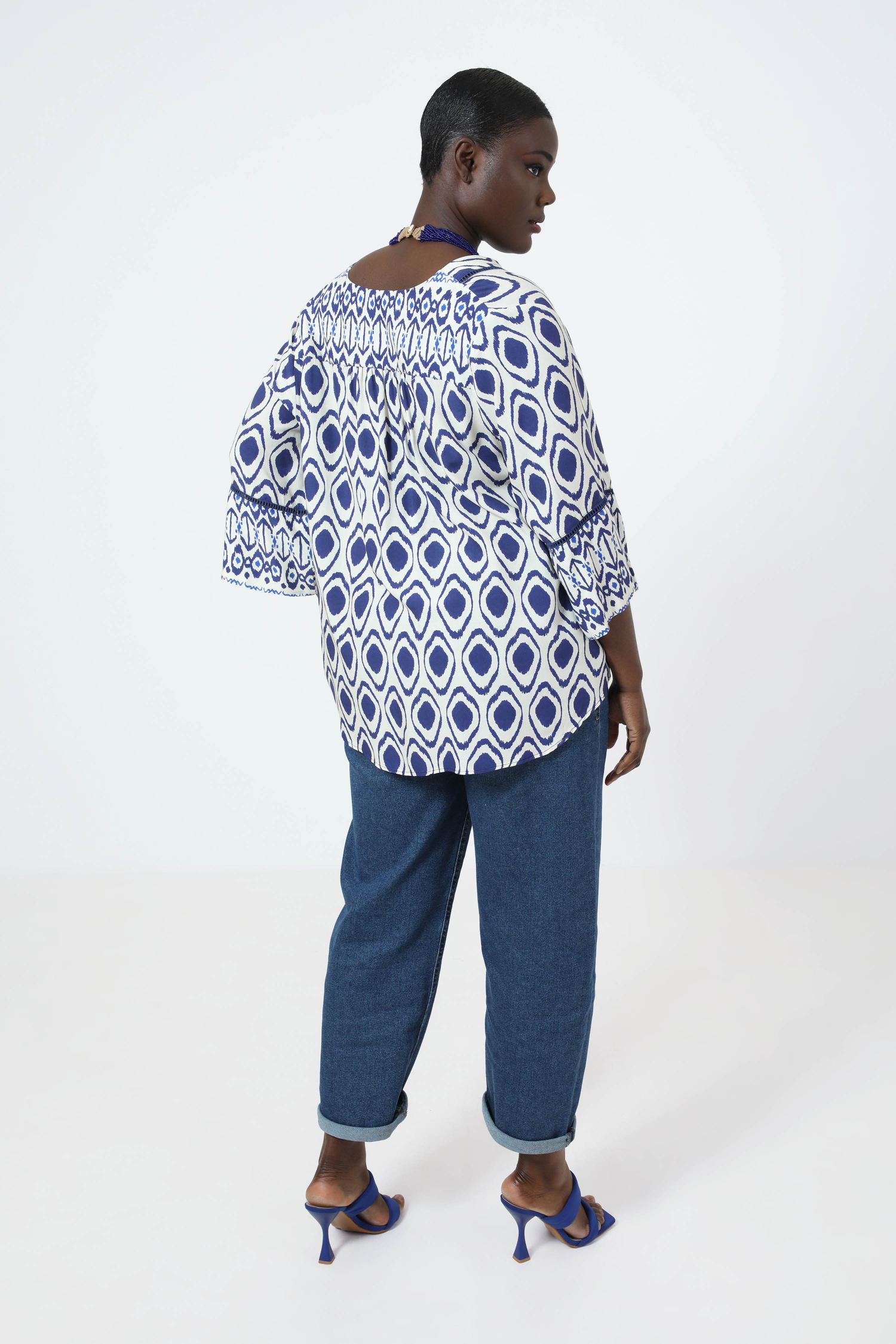Blouse en imprimé dessin à base
