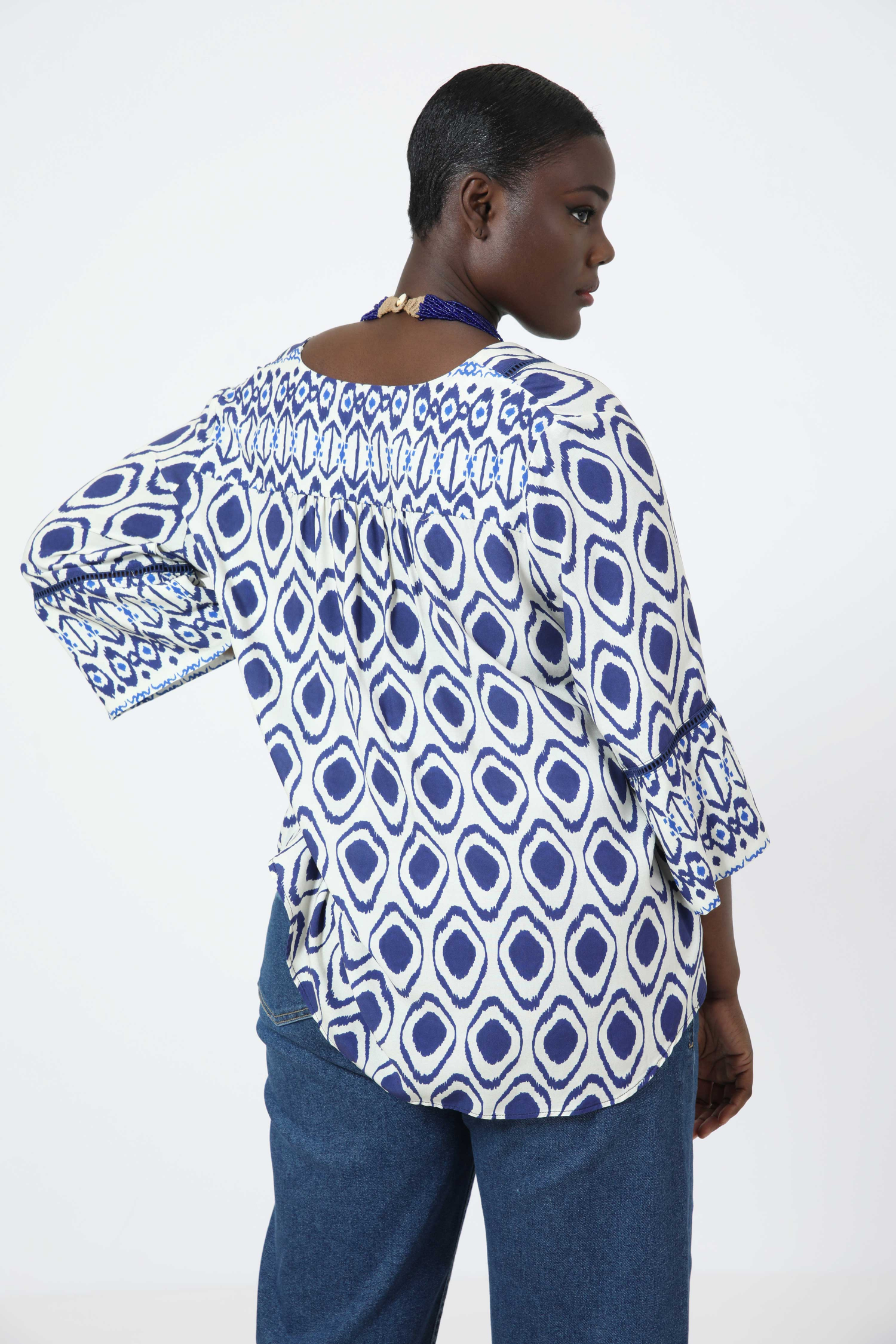 Blouse en imprimé dessin à base