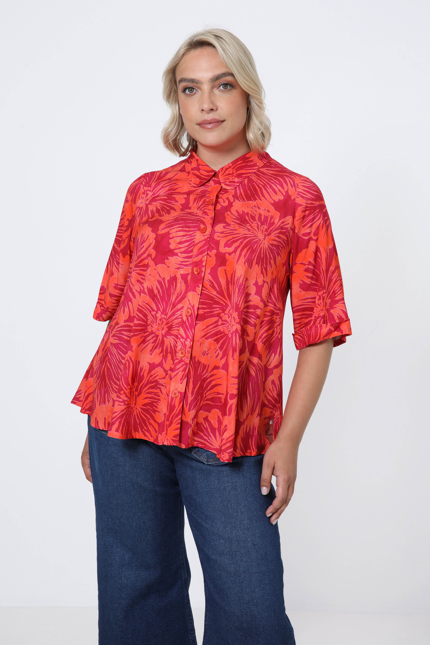 Printed trapeze shirt