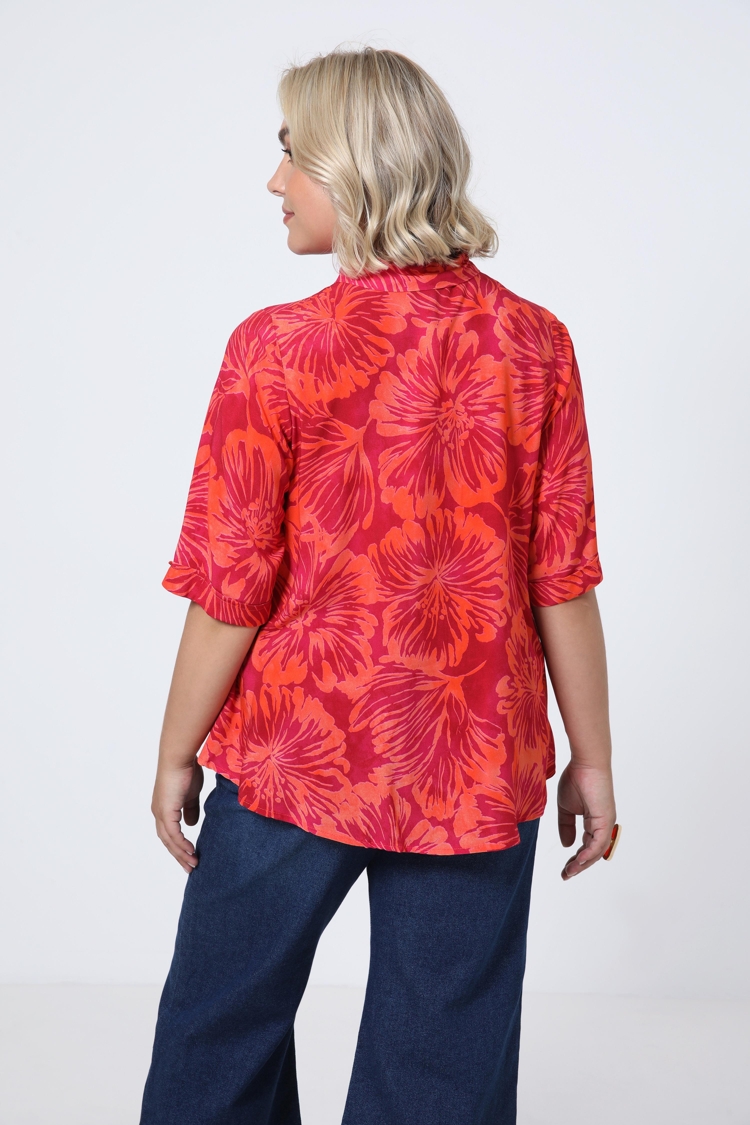 Printed trapeze shirt