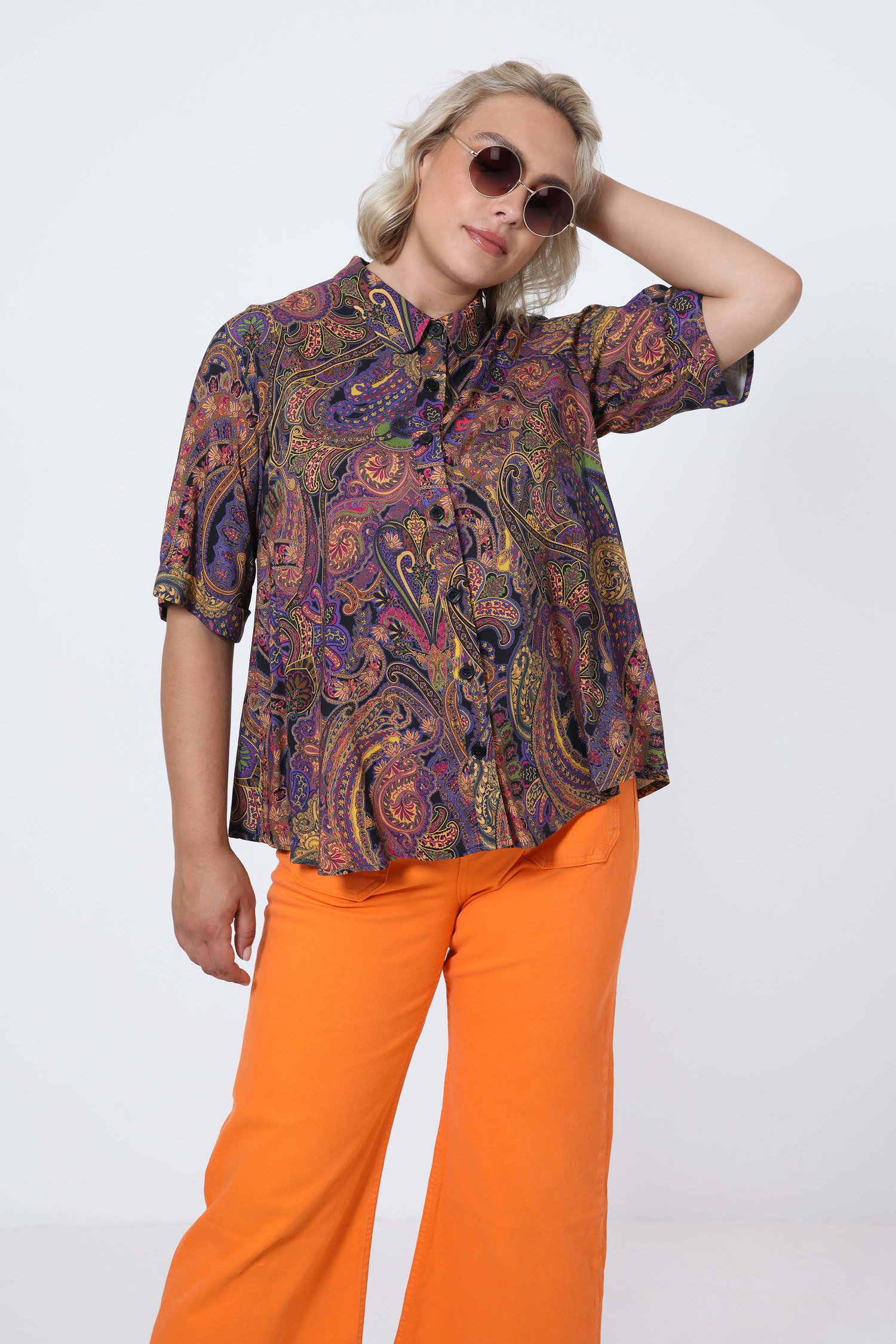 Printed trapeze shirt