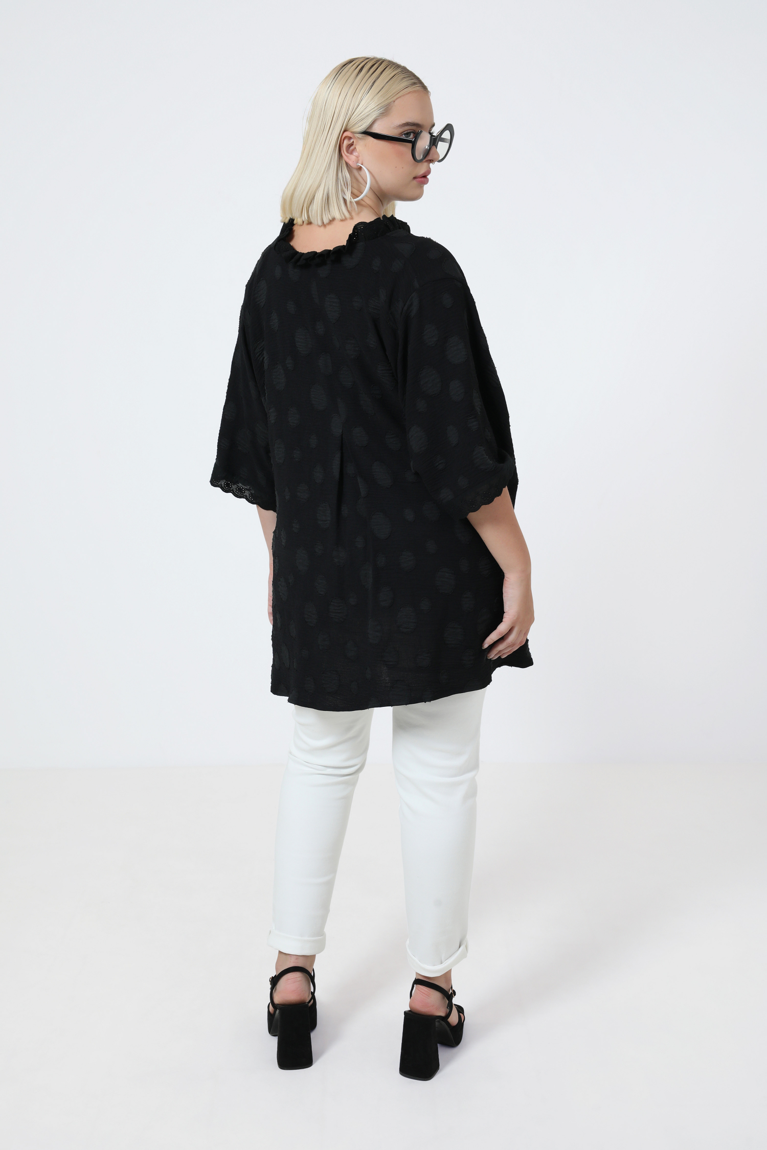 Blouse unie de forme T