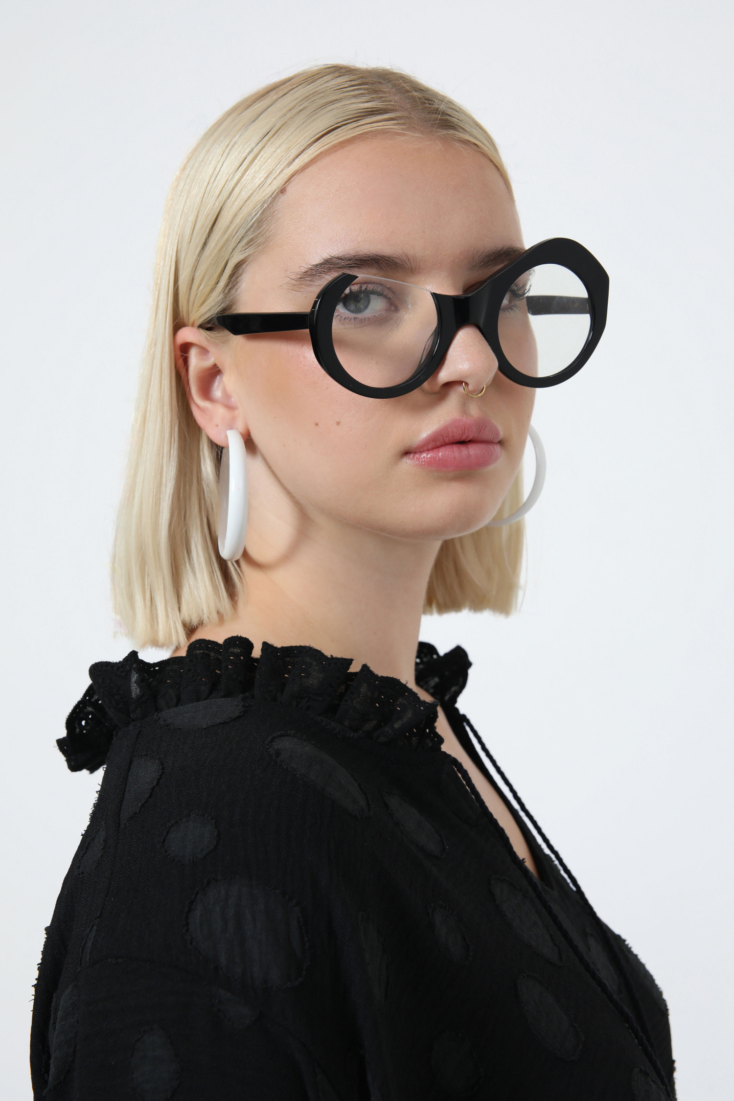 Blouse unie de forme T