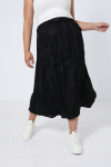 Long skirt in plain satin jacquard