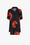 Robe droite avec galon