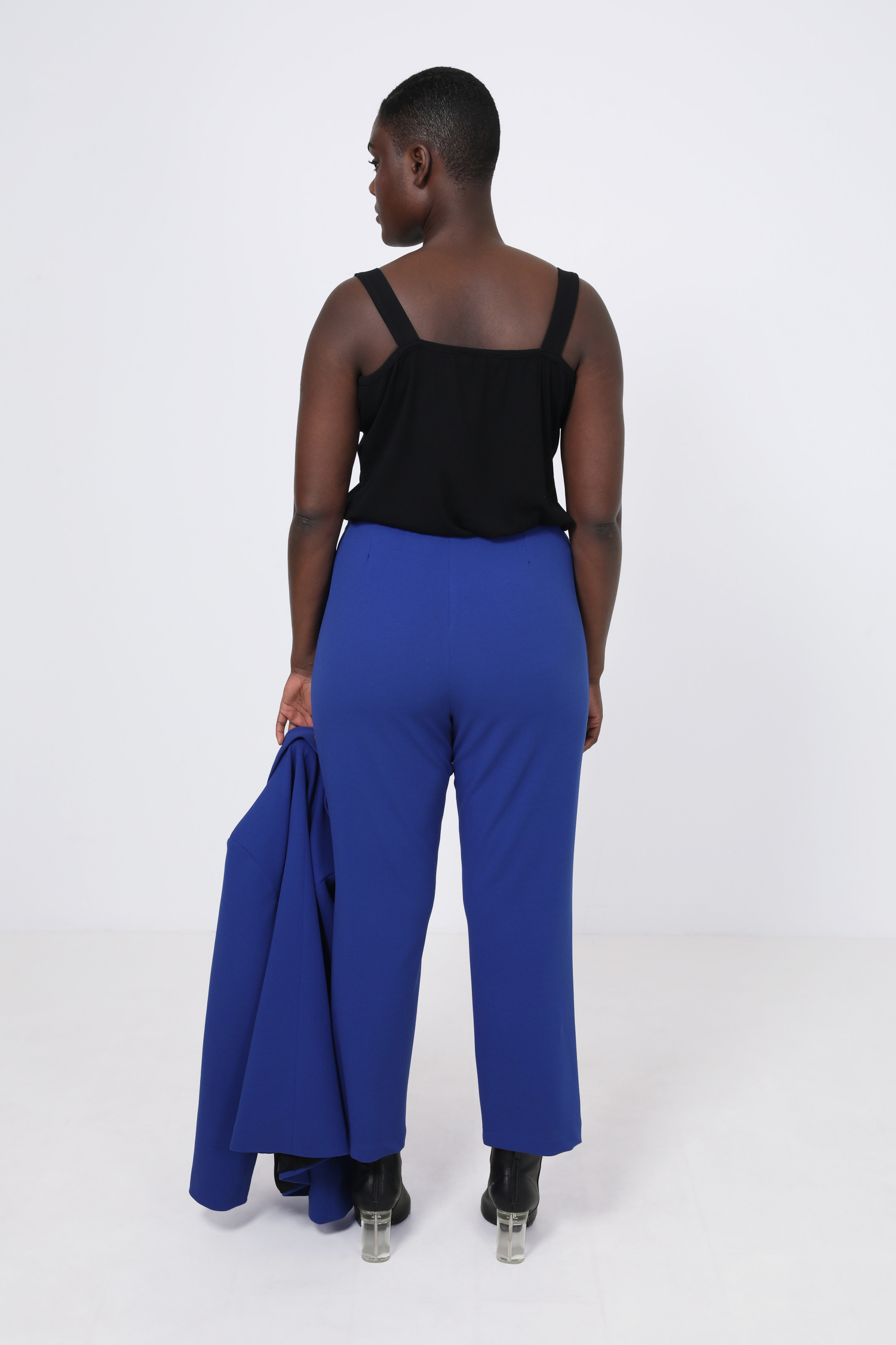 Pantalon tailleur droit uni