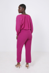Plain straight suit trousers