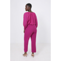 Plain straight suit trousers
