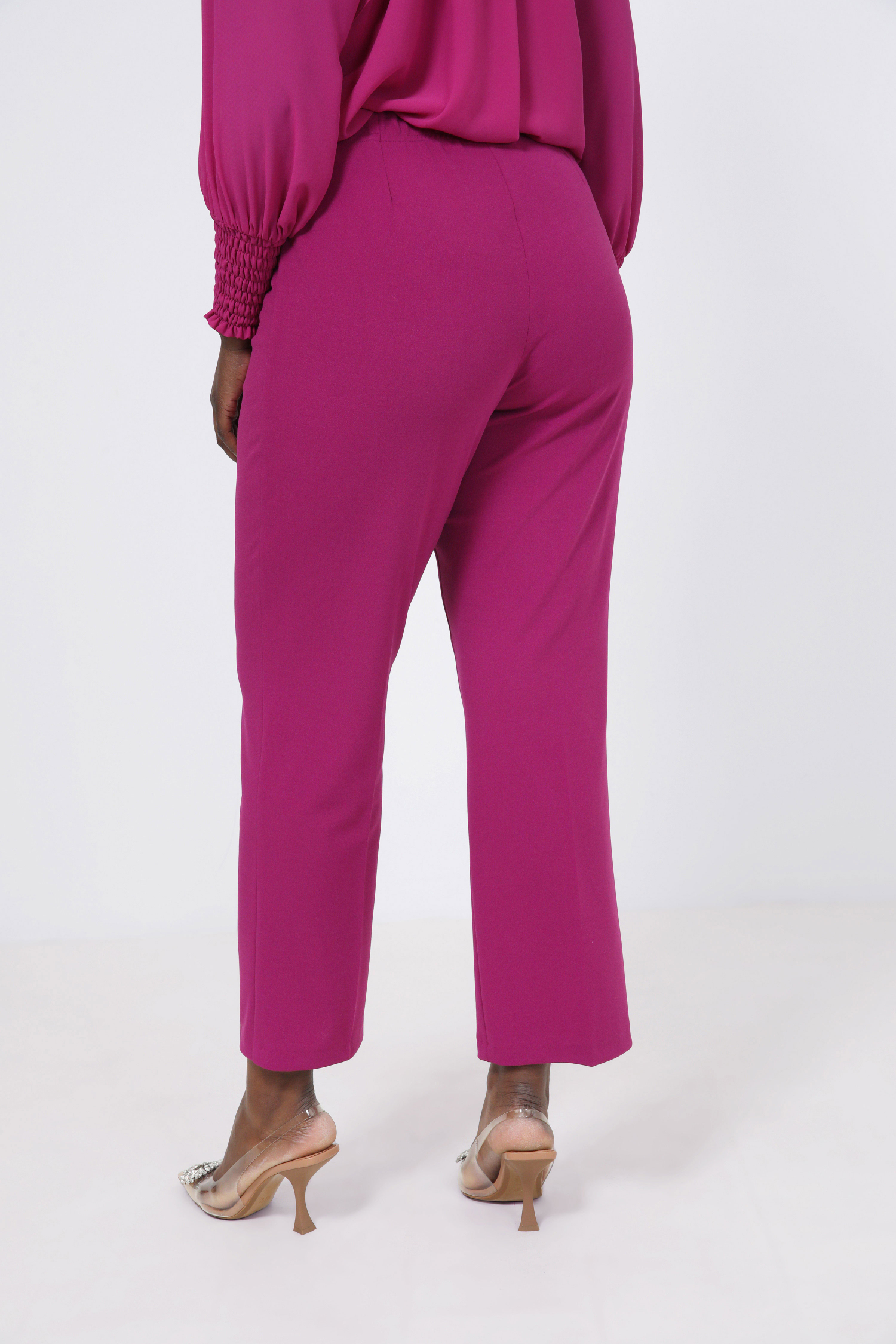 Pantalon tailleur droit uni