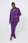 Plain suit jacket with pleated bib