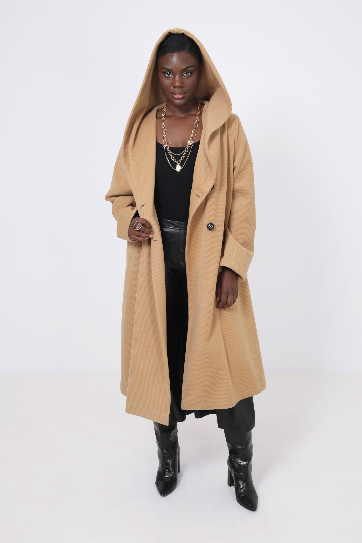 Long coat with hood
