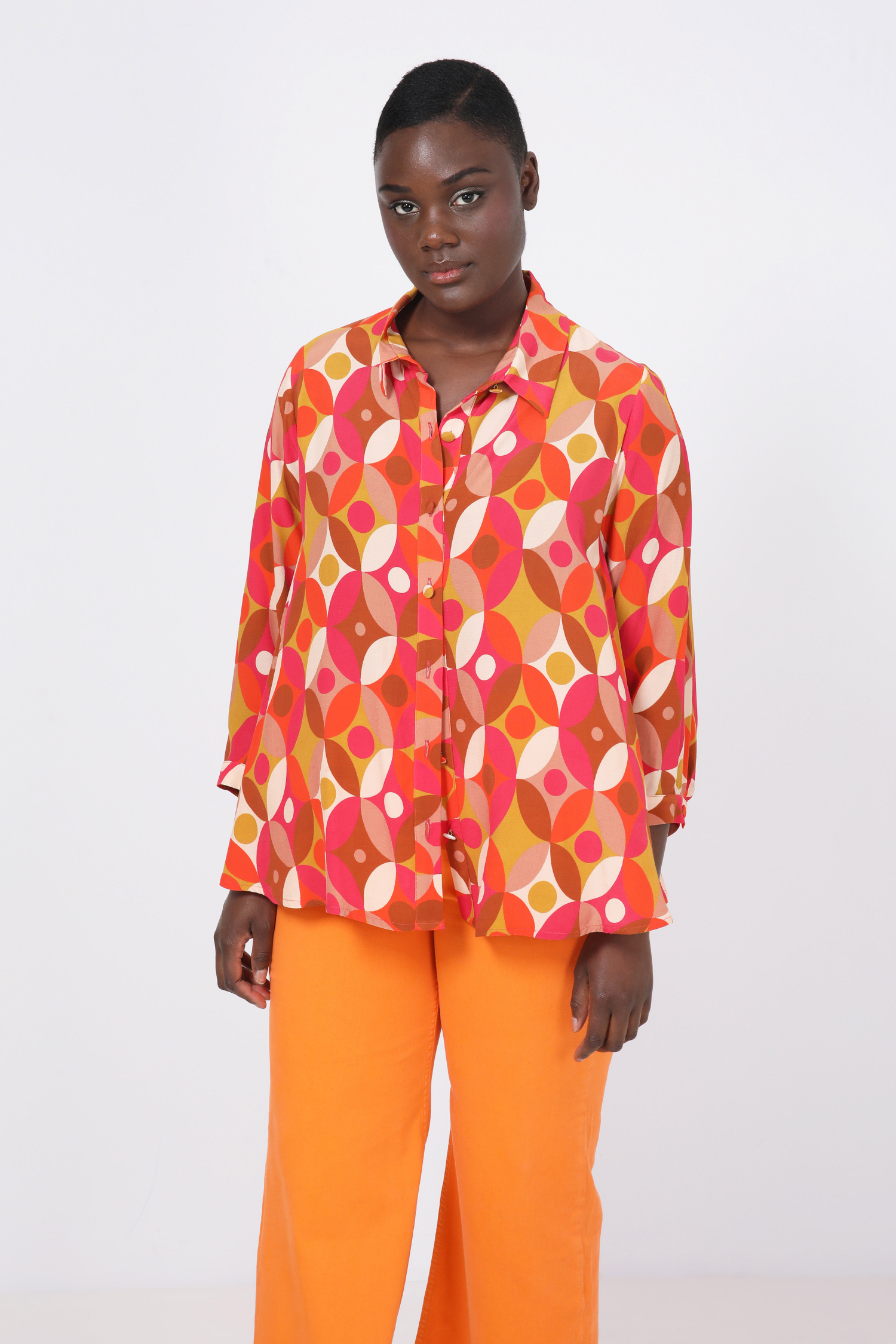 Trapeze print shirt