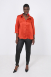 Plain satin effect shirt